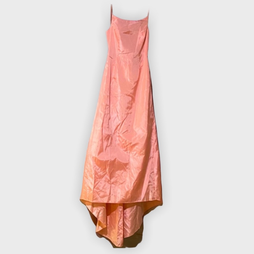 Georgette Formal Backless Gown Prom Dress Pink